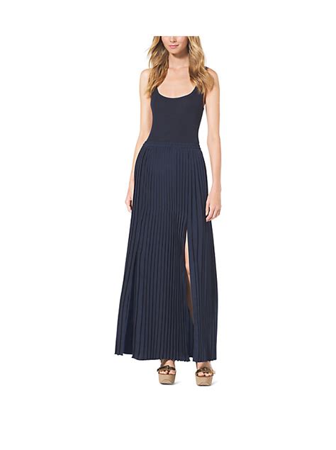 michael michael kors pleated maxi skirt black|michael kors women's bermuda shorts.